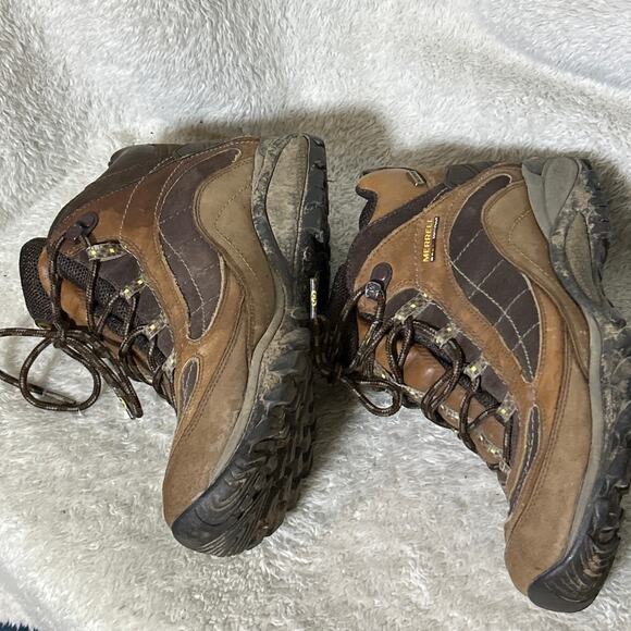 Merrell Continuum Boots 10 Brown Waterproof Vibram Soles READ - Picture 5 of 12